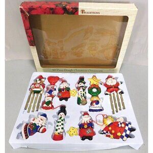 TRADITIONS Christmas Ornaments set of 10, made of dough plastic